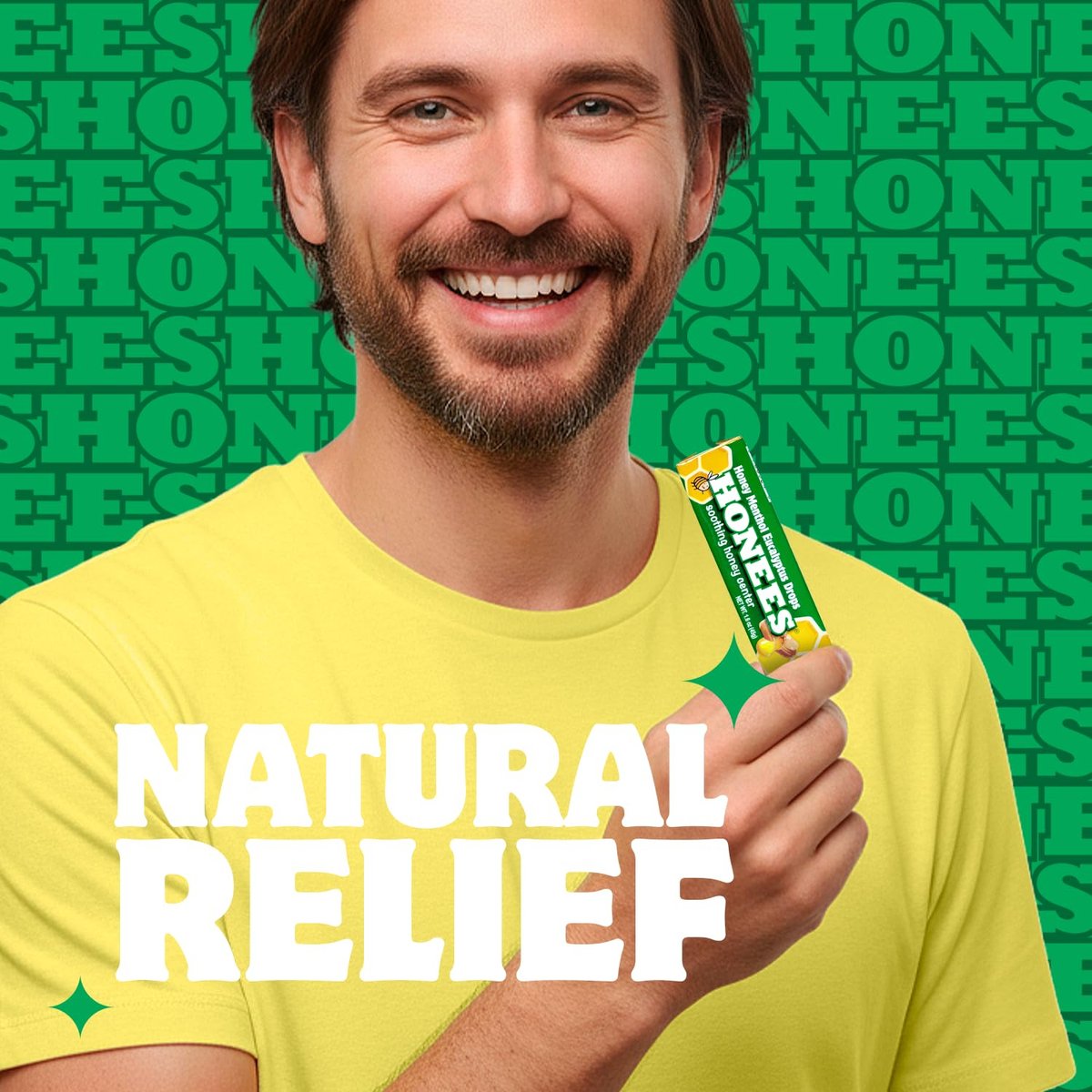 Honees Filled Menthol Cough Drops, Honey, Menthol & Eucalyptus Cough Drops - Natural Sore Throat Relief - Nothing Artificial - Throat Lozenges, Non-GMO (6 Pack – 54 Drops) - görsel 9