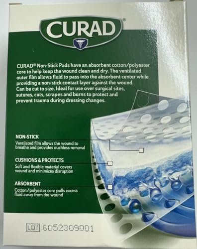Curad Large Non-Stick Pads 3 Inches x 8 Inches – 8 Pack - görsel 4