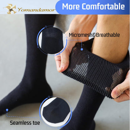 Yomandamor Men's Diabetic Over The Calf – Durable Construction: Reinforced heel and toe areas provide extra – Image 5
