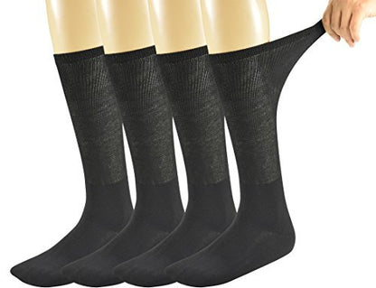 Yomandamor Men's Diabetic Over The Calf – Seamless Toe Closure: With a hand-linked seamless toe, these socks – Image 2