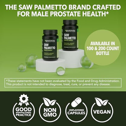Saw Palmetto for Men Prostate Health – Vegan and Non-GMO: Our capsules are 100% plant-based and free from – Image 14