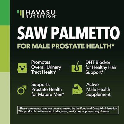 Saw Palmetto for Men Prostate Health – Serving Size: 1 capsule – Image 6