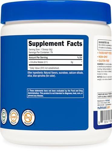 Nutricost L-Citrulline Malate 2:1 (300 Grams) - Blue Raspberry - görsel 8