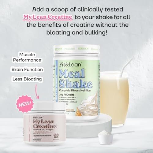 Fit & Lean Meal Shake, Fat Burning Meal Replacement, Protein, Fiber, Probiotics, Vanilla, 1lb, 10 Servings Per Container - görsel 2