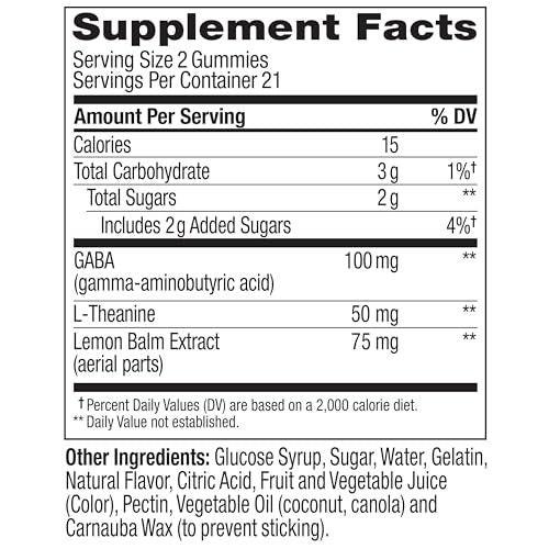OLLY Goodbye Stress Gummy, GABA, L-Theanine, Lemon Balm, Stress Relief Supplement, Berry - 74 Count - görsel 5