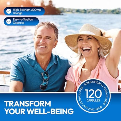 5-HTP 200 mg Per Serving Plus Calcium for Mood, Sleep – Supports Calm and Relaxed Mood – 99% High Purity – 120 Capsules – Arazo Nutrition