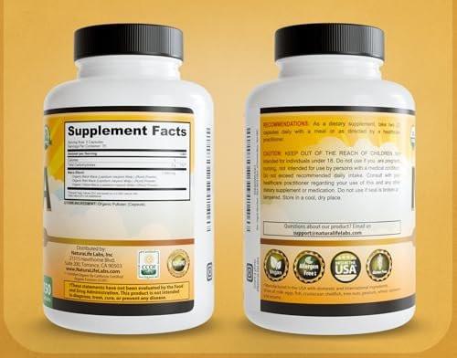 NaturaLife Labs Organic Maca Root – Black, Red & Yellow – 1900 mg per Serving – 150 Capsules – Gelatinized Peruvian Maca – Non-GMO, Gluten-Free, Vegan - görsel 14