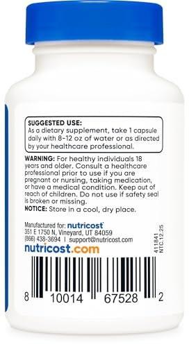 Nutricost Tudca 250mg, 30 Capsules (Tauroursodeoxycholic Acid) - Gluten Free, Non-GMO - görsel 4