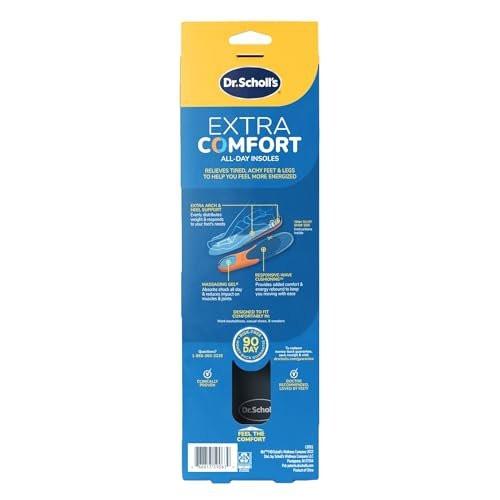 Dr. Scholl’s Extra Comfort Support Insoles Men, Size 8-14, 1 Pair: All-Day Comfort Shoe Inserts with Massaging Gel for Big & Tall Men, 200lbs+, Wide Feet - Arch Support Inserts for Men, Trim to Fit - görsel 8