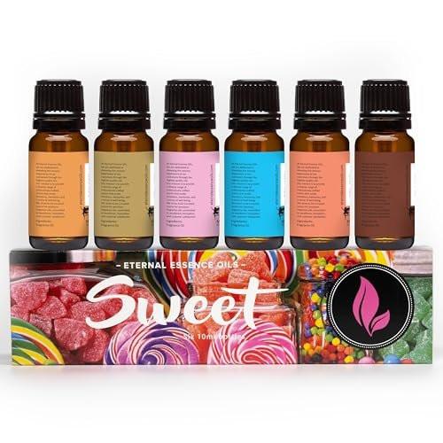 Eternal Essence Oils Sweet Set of 6 Premium Fragrance Oils - Bubble Gum, Orange Creamsicle, Peaches & Cream, Blue Cotton Candy, Oatmeal Cookie Dough, Chocolate Scented Oils - 10ML - görsel 6