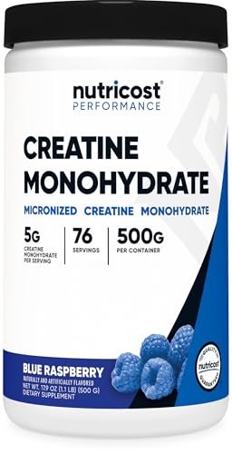 Nutricost Creatine Monohydrate Powder (Blue Raspberry), 500 Grams (1.1 LBS) - görsel 8