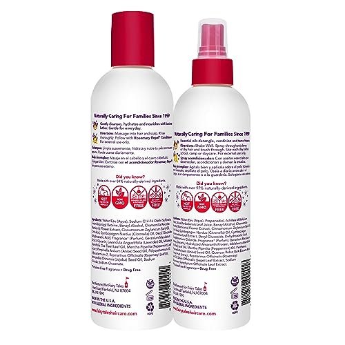 Fairy Tales Rosemary Repel Daily Kids Shampoo & Conditioning Spray Duo - 12 oz & 8 oz - Kids Love the Scent, Lice Don't - görsel 3