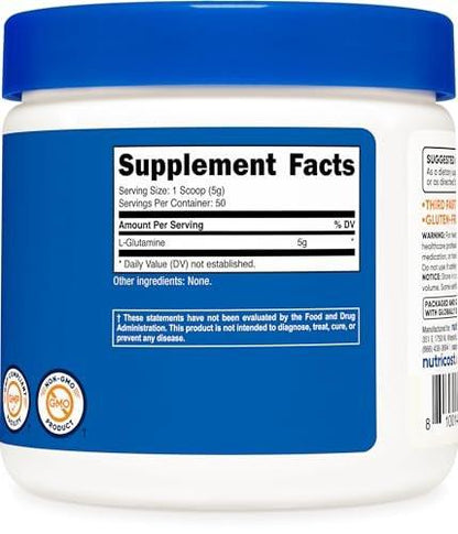 Nutricost L-Glutamine Powder 250 Grams