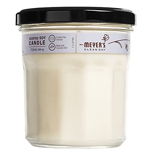 MRS. MEYER'S CLEAN DAY Lavender Soy Candle, Garden-Inspired Aromatherapy Homekeeping, 35 Hour Burn Time, Made with Essential Oils, 7.2 oz Large Glass Jar Candles (Pack of 2) - görsel 4