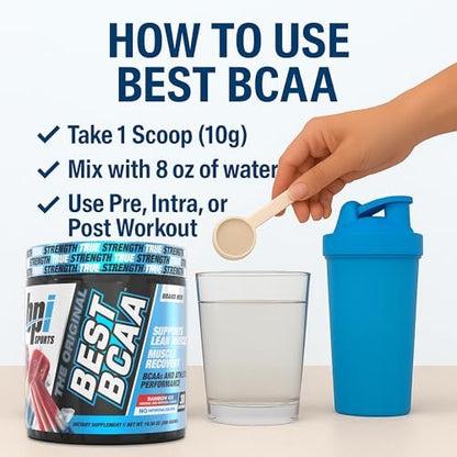 BPI Sports BEST BCAA Powder Rainbow Ice (30 – Weight: 10.58 oz (300g) – Image 11