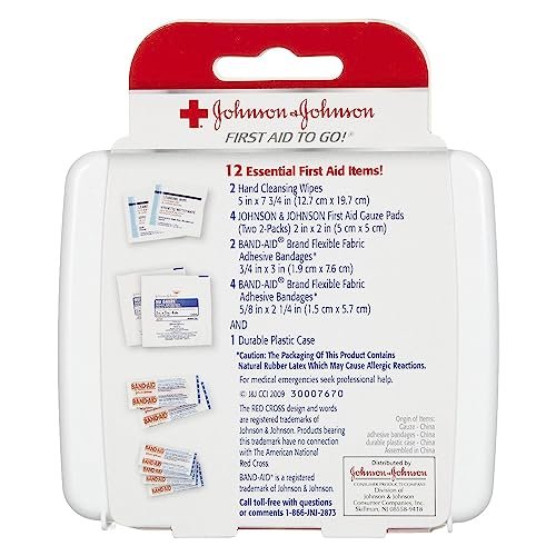 Johnson & Johnson First Aid Kit Travel Size (Pack of 3) – Compact First Aid Kit for Car, Office, Purse - görsel 2