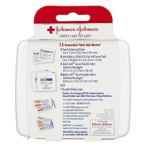 Johnson & Johnson First Aid Kit Travel Size – Three Complete Kits: Each pack contains three identical first aid – Image 1