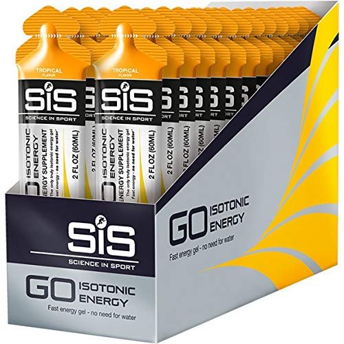 Science in Sport Energy Gel Pack, SIS Isotonic Energy Gel, 22g Fast Acting Carbs, Performance & Endurance Gels, Tropical Flavor - 2 Fl Oz (Pack of 6) - görsel 1