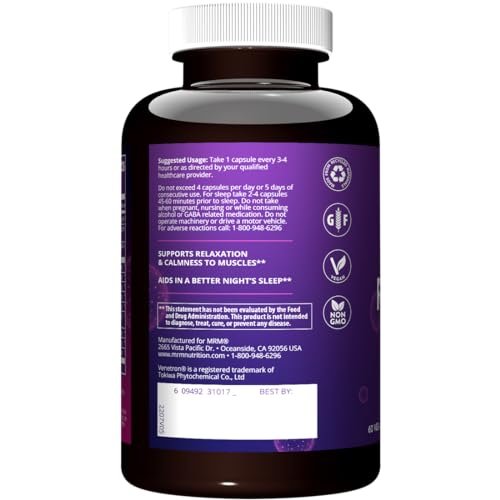 MRM Relax-All Dietary Supplement - Stress Support for Women & Men, with GABA, L-Theanine & Magnesium, Promotes Mental Balance & Muscle Relaxation, Vegan, Gluten-Free - 15 Servings - görsel 3