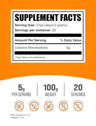BulkSupplements.com Creatine Monohydrate – Pure and Gluten-Free: BulkSupplements.com ensures a pure product with – Image 3