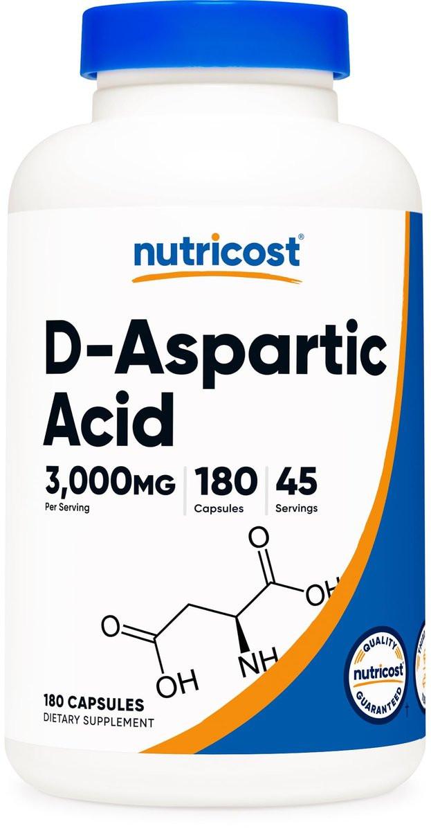 Nutricost D-Aspartic Acid (DAA) Capsules 3000mg Per Serving (180 Capsules) - Non-GMO - görsel 13