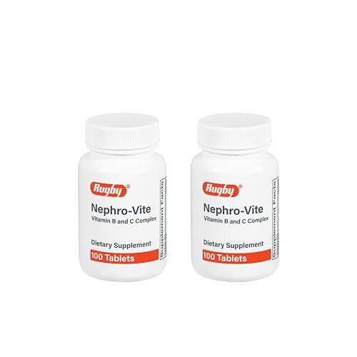 Rugby Nephro-Vite Vitamin B and C Complex Tablets - Dietary Supplement - 100 Count (2 Pack) - görsel 1