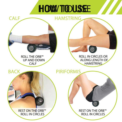 Pro-Tec Athletics Orbs, Vary in Size and Color, Deep Tissue Massage, Muscle Relief, Hamstring, Quadriceps, Calf, Multi-Directional Massage Ball, Enhance Performance, Adult, Working Out