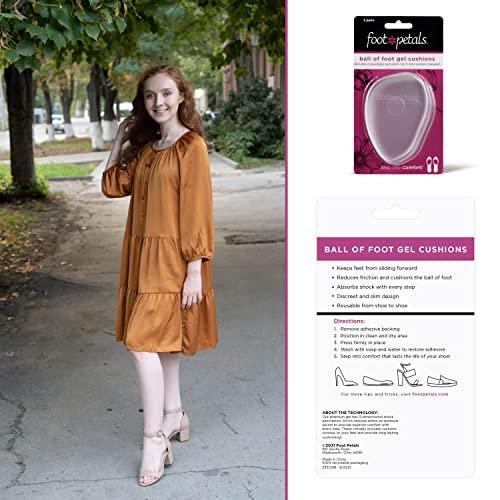 Foot Petals Ball of Foot Cushions, Metatarsal Pad, Lasting Comfort Relief, Prevent Toe Sliding, Overhang, Women's Heels, 3 Pair, Gel - görsel 3