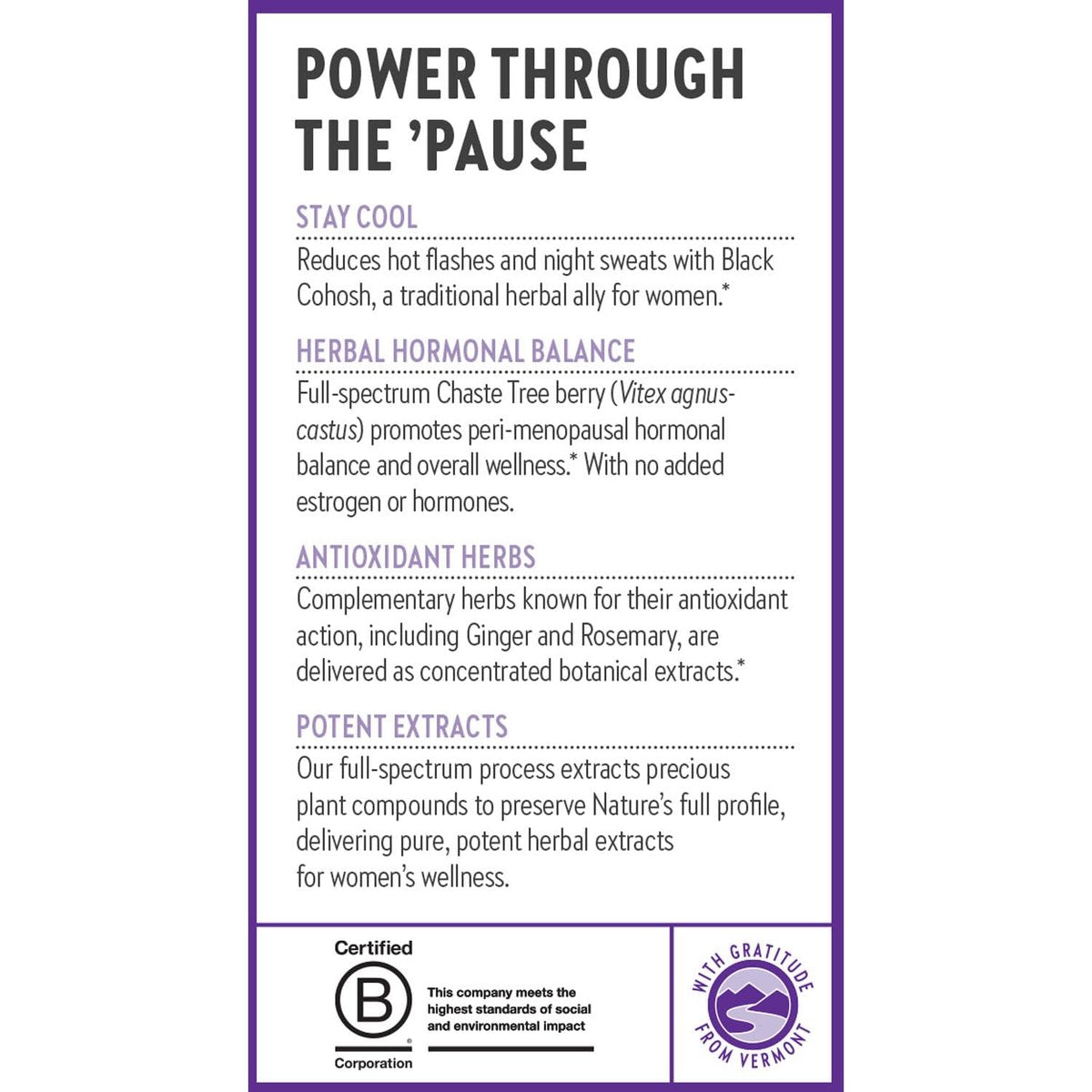 New Chapter Menopause Supplement - Estrotone Herbal Hormone Balance for Women in Perimenopause, with Black Cohosh for Hot Flash Relief & to Reduce Night Sweats + Vitex, No Added Hormones - 30 ct - görsel 8