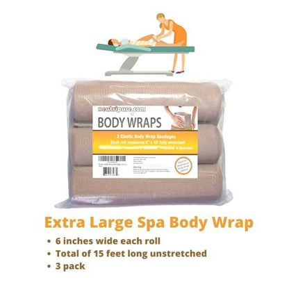 Neutripure Body Wrap Support - Elastic Stretch Bandages - Washable and Extra Wide (Pack of 3)