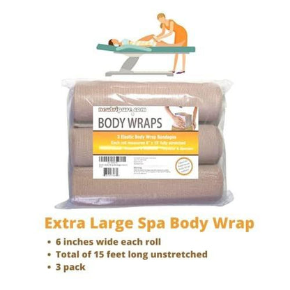 Neutripure Body Wrap Support - Elastic Stretch Bandages - Washable and Extra Wide (Pack of 3)