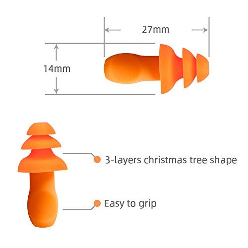Quality Reusable Earplugs 100 Pair - 25dB – Reusable & Corded: Each pair can be reused multiple times; the – Image 7