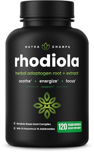 Rhodiola Rosea Supplement 600mg | 120 Vegan Capsules | Rhodiola Rosea Extract for Energy, Stress Relief, Mood and Focus | Adaptogenic Root with Rosavin & Salidrosides | 300mg Pills by NutraChamps - görsel 8