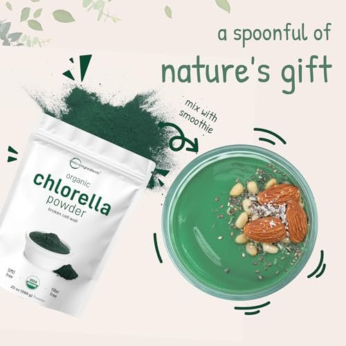 Micro Ingredients Organic Chlorella Powder, 20 Ounces | Broken Cell Wall for Complete Absorption | Raw Superfood Supplement, Rich in Protein & Vitamins | Non-GMO, Vegan, Non-Irradiated - görsel 14