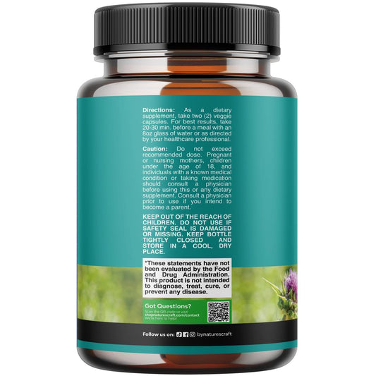 Liver Cleanse Detox & Repair - Milk Thistle Supplement for Digestion & Immune Health - Ginger Root, Choline & Dandelion Root - Herbal Liver Support with Silymarin, Beetroot & Artichoke - 70 Count