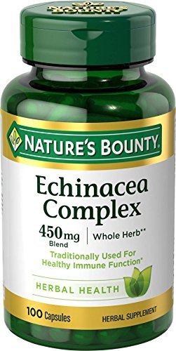 Nature's Bounty Echinacea Complex, Herbal Supplement, Supports Immune Health, 450 mg, 100 Capsules - görsel 1
