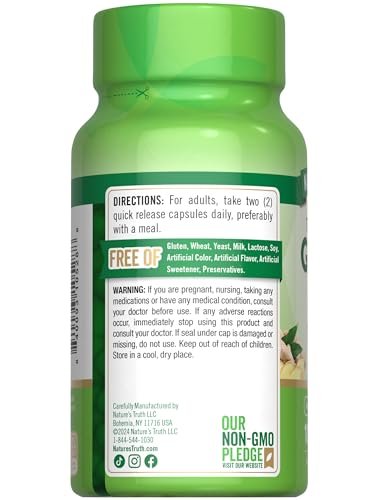Nature's Truth Ginger Root Capsules | 100 Count | from Ginger Root Extract | Non-GMO and Gluten Free Supplement - görsel 5