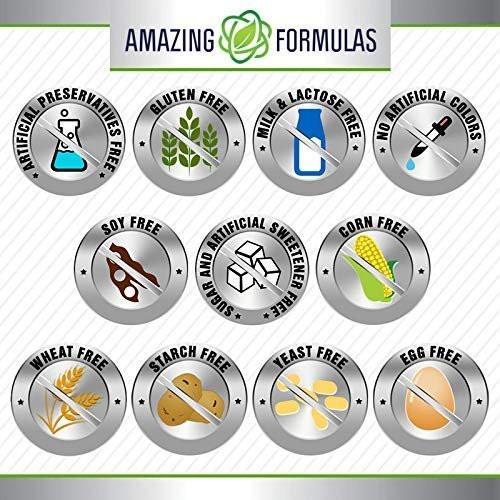 Amazing Formulas Calcium Magnesium Zinc D3 - 300 Tablets Per Bottle Supplement (Calcium 1000mg - Magnesium 400mg - Zinc 25mg Plus Vitamin D3 600 IU - Per Serving of 3 Tablets) - görsel 5