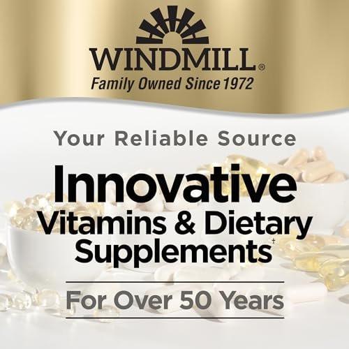 Windmill Natural Vitamins Magnesium Citrate 400 mg, Immune Support, Supports Healthy Heart, 60 Count, 30 Servings - görsel 1