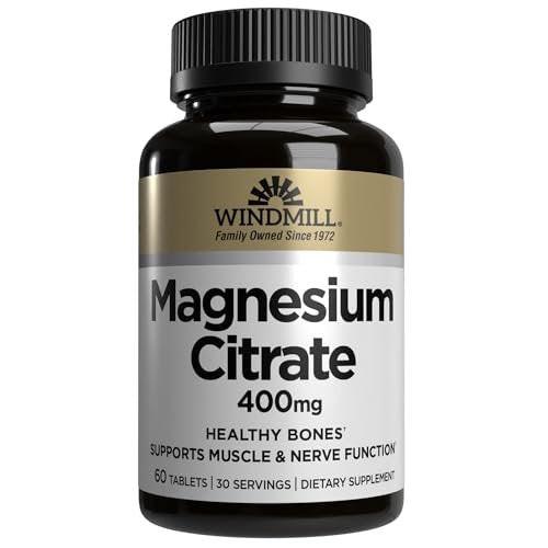 Windmill Natural Vitamins Magnesium Citrate 400 mg, Immune Support, Supports Healthy Heart, 60 Count, 30 Servings - görsel 6