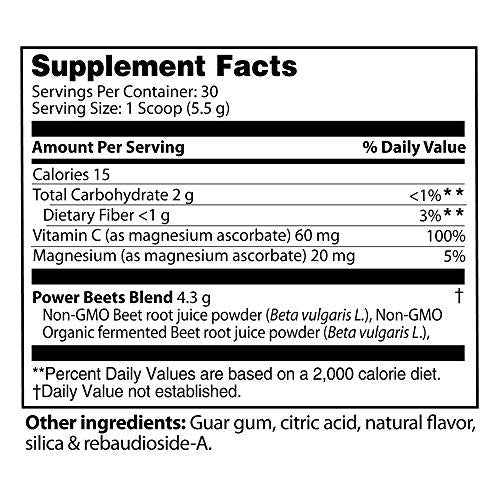 Nu-Therapy Power Beets - Super Concentrated Circulation Superfood - Dietary Supplement – Delicious Acai Berry Pomegranate Flavor – Non-GMO Beet Juice Powder - 30 Servings, 5.8 Ounce (Pack of 1) - görsel 5