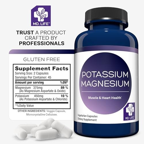 MD. Life Potassium Magnesium Supplement - 90 – Supports Vascular Health: Potassium and magnesium play vital roles – Image 12