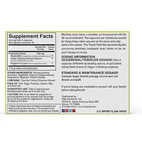 Atrantil Travel Pack (20 Count): Bloating, Abdominal Discomfort, and Change in Bowel Habits - görsel 7
