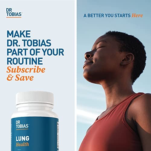 Dr. Tobias Lung Health - Lung Support Supplement with Vitamin C, Butterbur, Quercetin & Bromelain | Lung Cleanse & Detox Formula for Bronchial & Respiratory System Non-GMO (60 Capsules, 60 Servings) - görsel 1