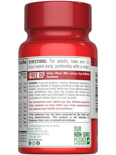 Nature's Truth One Daily Multivitamin | 100 Mini Tablets | for Men and Women | Non-GMO & Gluten Free Supplement