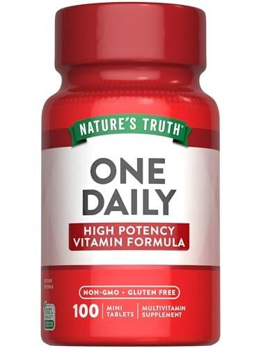 Nature's Truth One Daily Multivitamin | 100 Mini Tablets | for Men and Women | Non-GMO & Gluten Free Supplement - görsel 7