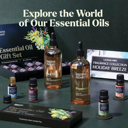 Lagunamoon Summer Essential Oils Set - Holiday Breeze Gift Set for Diffusers, Home Care, Candle Making, Fragrance, Aromatherapy, Humidifiers, Gifts - Coconut, Pineapple, and Grapefruit (10ml)