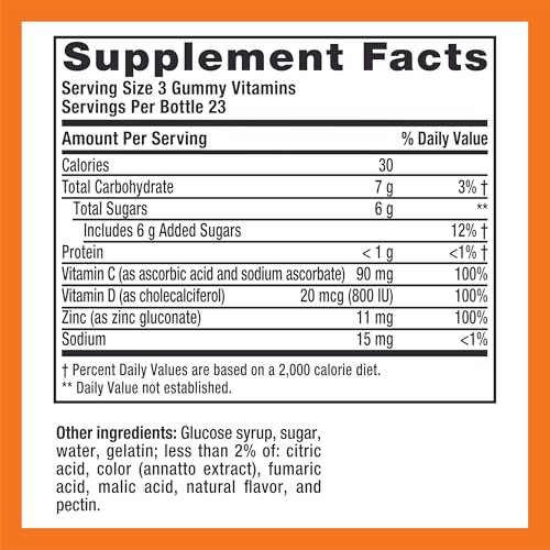 Zicam Daily Immune Support Gummy Supplement, Zinc, Vitamin C and Vitamin D, Citrus Strawberry Flavor, 70 Count - görsel 11