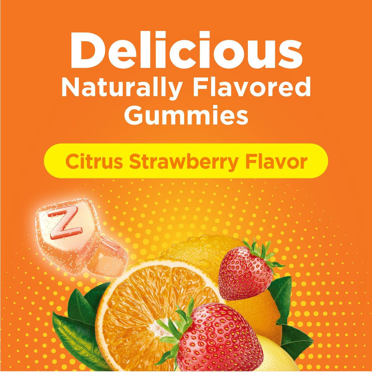 Zicam Daily Immune Support Gummy Supplement, Zinc, Vitamin C and Vitamin D, Citrus Strawberry Flavor, 70 Count - görsel 6