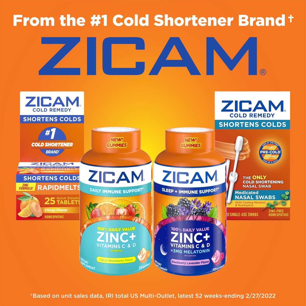 Zicam Daily Immune Support Gummy Supplement, Zinc, Vitamin C and Vitamin D, Citrus Strawberry Flavor, 70 Count - görsel 8